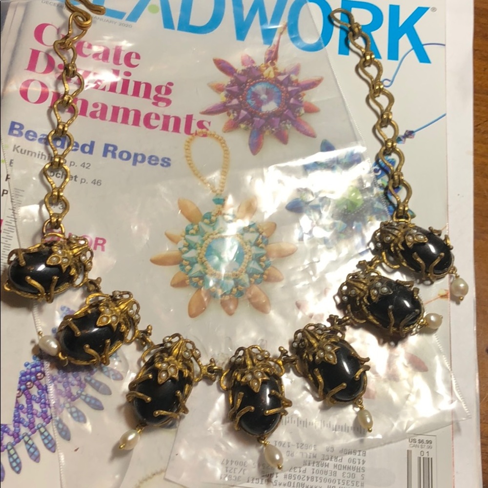 Unique Artist Made Scarab Necklace - Picture 1 of 2